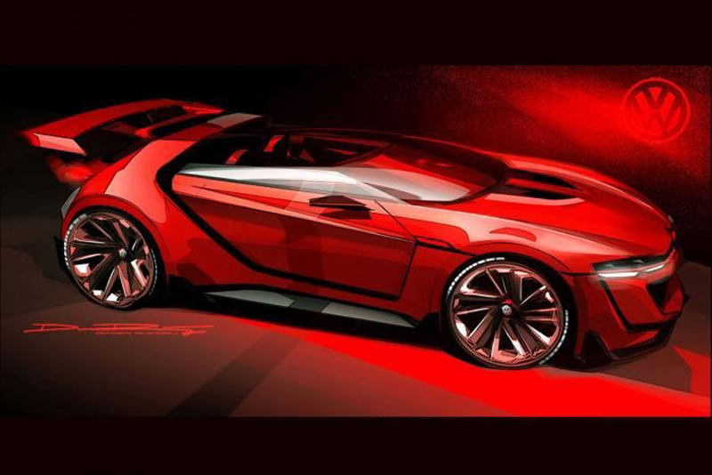 Illustration for article titled VW's Golf GTI Gran Turismo Vision Concept Is A Hot Hatch From 2050
